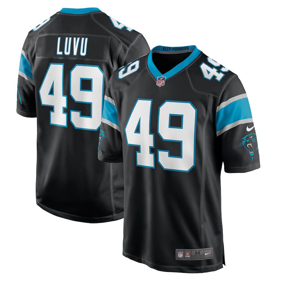 Men Carolina Panthers #49 Frankie Luvu Nike Black Game NFL Jersey->carolina panthers->NFL Jersey